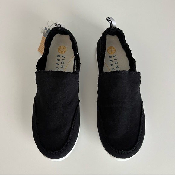 Vionic Beach womens size 6 Malibu canvas slip on shoes black new - Picture 2 of 9